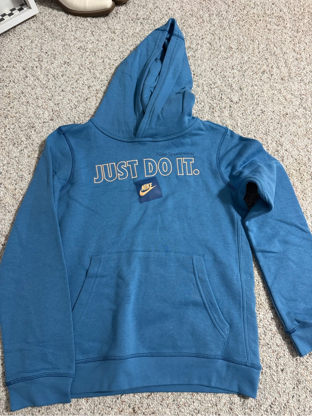 Nike Kids Blue 'Just Do It.' Pullover Hoodie